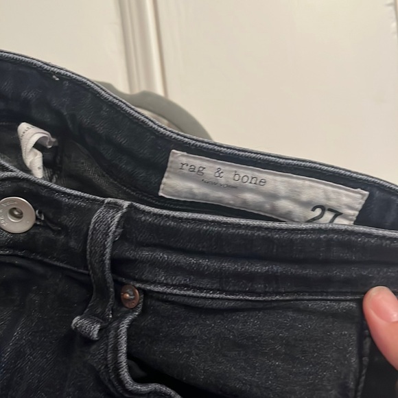 Rag and Bone Nina High Rise Ankle Skinny Jeans, Black - Picture 2 of 7